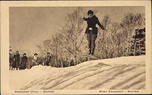 Ansichtskarte / Postkarte Montreal Québec Kanada, Skispringerin, Wintersport