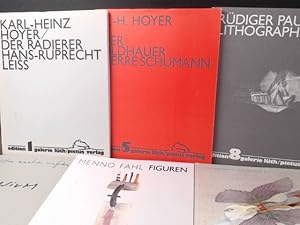 Konvolut mit sechs Kunst-Büchern (fünf davon von der Galerie Lüth).