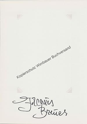 Seller image for Original Autogramm Jacques Breuer /// Autograph signiert signed signee for sale by Antiquariat im Kaiserviertel | Wimbauer Buchversand