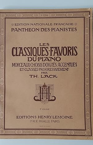 Imagen del vendedor de Les Classiques Favoris du Piano Morceaux Choisis Volume 2 Piano a la venta por irma ratnikaite