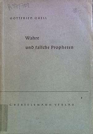 Bild des Verkufers fr Wahre und falsche Propheten. Versuch einer Interpretation Beitrge zur Frderung christlicher Theologie 46. Band - 1. Heft zum Verkauf von books4less (Versandantiquariat Petra Gros GmbH & Co. KG)