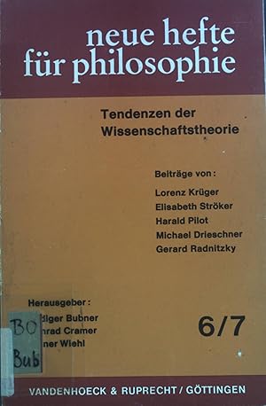 Seller image for Tendenzen der Wissenschaftstheorie. Neue Hefte fr Philosophie ; 6/7 for sale by books4less (Versandantiquariat Petra Gros GmbH & Co. KG)