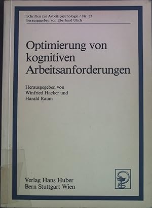 Seller image for Optimierung von kognitiven Arbeitsanforderungen. Schriften zur Arbeitspsychologie ; Nr. 32 for sale by books4less (Versandantiquariat Petra Gros GmbH & Co. KG)