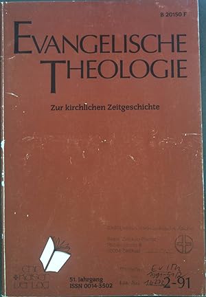 Bild des Verkufers fr Evangelische Theologie: Zur kirchlichen Zeitgeschichte. 2/91 zum Verkauf von books4less (Versandantiquariat Petra Gros GmbH & Co. KG)