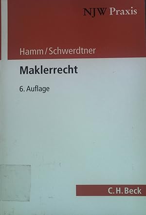 Seller image for Maklerrecht. NJW Praxis ; Bd. 18 for sale by books4less (Versandantiquariat Petra Gros GmbH & Co. KG)