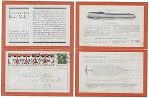 1910 - Four-panel illustrated advertising folder for wooden boats from the Dunphy Boat Manufactur...