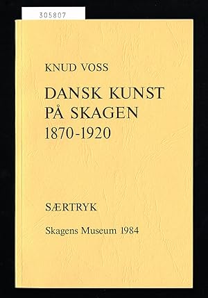 Imagen del vendedor de Dansk kunst p Skagen 1870-1920. a la venta por Hatt Rare Books ILAB & CINOA