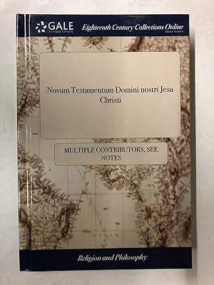 Seller image for Novum Testamentum Domini nostri Jesu Christi: interprete Theodoro Beza. (Latin Edition) for sale by Chamblin Bookmine