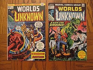 Bild des Verkufers fr Marvel Worlds Unknown #1, 2, 3, and 5 1973-74 Sci-Fi Adaptations (4 Issues) zum Verkauf von Clarkean Books