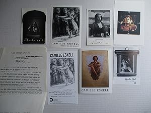 Imagen del vendedor de Camille Eskell 6 Exhibition invite postcards from First Street Gallery 1980 (with press release); Doshi Center for Contemporary Art 1988, and self published cards from: 1988, 1990, 1991, 1992 show schedules a la venta por ANARTIST