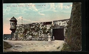 Postcard San Juan, Sentry Box at Bastion La Perla