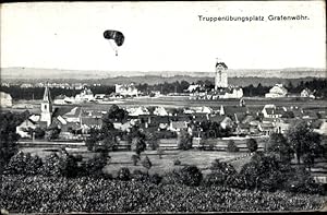 Ansichtskarte / Postkarte Grafenwöhr im Oberpfälzer Hügelland Bayern, Stadtpanorama, Drachenballon