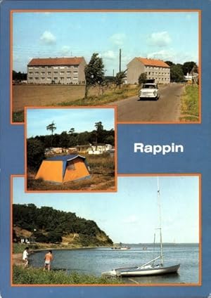 Ansichtskarte / Postkarte Rappin Insel Rügen in der Ostsee, Neubauten, Zeltplatz Groß Banzelvitz,...