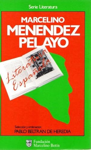 Bild des Verkufers fr Marcelino Menndez Pelayo. Literatura espaola . zum Verkauf von Librera Astarloa