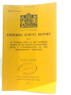 Seller image for Fisheries Survey Report No. 1 (Bulletin No 2) for sale by World of Rare Books