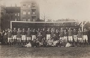 Unidentified Football Team In Social Housing Antique Postcard