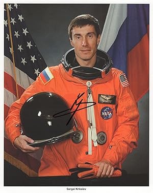 Sergei Krikalev Russian Cosmonaut Large NASA Hand Signed Photo