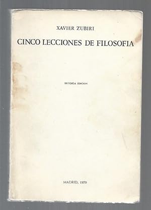 Imagen del vendedor de CINCO LECCIONES DE FILOSOFIA a la venta por Desván del Libro / Desvan del Libro, SL