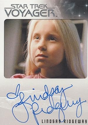 Immagine del venditore per Lindsay Ridgeway Star Trek Voyager Hand Signed Autograph Card venduto da Postcard Finder
