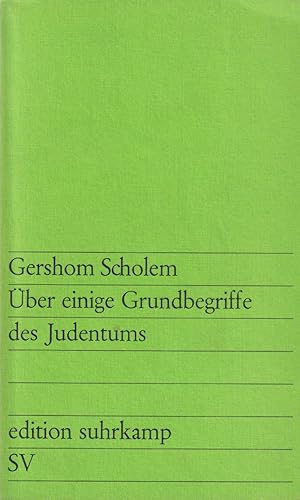 Bild des Verkufers fr ber einige Grundbegriffe des Judentums zum Verkauf von In 't Wasdom - antiquariaat Cornelissen & De Jong