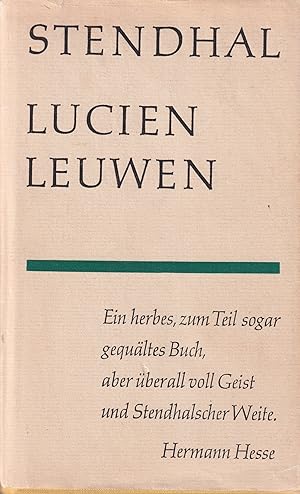 Immagine del venditore per Lucien Leuwen venduto da In 't Wasdom - antiquariaat Cornelissen & De Jong