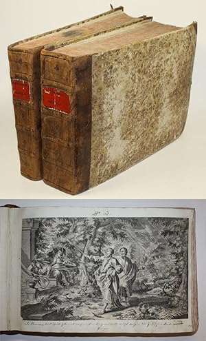 Bild des Verkufers fr ( Bilderbibel. Testamento Vechio - Testamento Nuovo ) Sehr seltene Zusammenstellung einer Bilder-Bibel mit ganzseitigen Kupferstichen die jeweils Szenen aus dem Alten und Neuen Testament zeigen. zum Verkauf von Antiquariat Gallus / Dr. P. Adelsberger