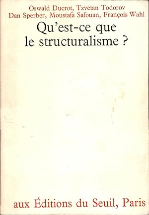 Imagen del vendedor de Qu'est-ce que le structuralisme ? a la venta por deric