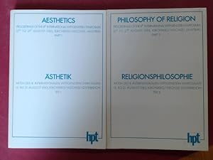 Immagine del venditore per Band 1: sthetik (vollstndig in 2 Bnden). / Volume 1: Aesthetics. Band 2: Religionsphilosophie. / Volume 2: Philosophy of Religion (complete in 2 volumes). Akten des 8. internationalen Wittgenstein Symposiums. 15. bis 21. August 1983. Kirchberg am Wechsel (sterreich). / Proceedings of the 8th International Wittgenstein Symposium. 15th to 21st August 1983. Kirchberg am Wechsel (Austria). Volumes 10/1 und 10/2 out of the series "Schriftenreihe der Wittgenstein-Gesellschaft." venduto da Wissenschaftliches Antiquariat Zorn