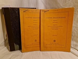 Goethe-Bibliographie, Lieferung 1 - 7 ( Lieferung 1-5 zu einem Buch gebunden + 2 Hefte mit den Li...