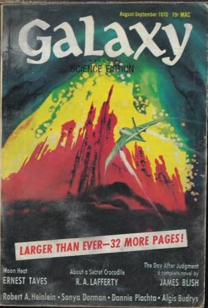 Bild des Verkufers fr GALAXY Science Fiction: August, Aug. - September, Sept. 1970 ("I Will Fear No Evil") zum Verkauf von Books from the Crypt