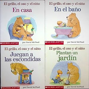 Immagine del venditore per Four Book Set: En Casa (At Home) / En el bano (And the Bath) / Juegan a las escondidas (Play Hide-and-Seek) / Plantan un jardin (Plant a Garden) (A Bug, a Bear, and a Boy) venduto da Adventures Underground