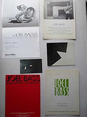 Seller image for Joel Bass 6 Exhibition invite postcards and fliers from Michael Walls Gallery 1970, 1971, 1972, Galerie Marguerite Lamy 1976, Janus Gallery 1978, Kathryn Markel 1978 for sale by ANARTIST