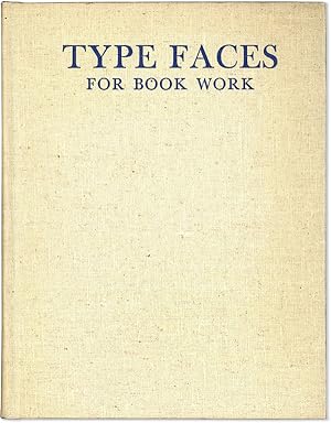 Type Faces For Book Work