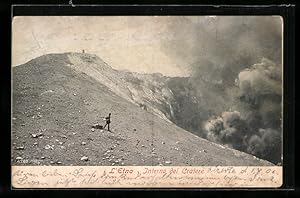 Ansichtskarte L`Etna, Interno del cratere, Vulkan