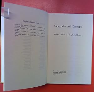 Image du vendeur pour Categories and Concepts mis en vente par biblion2