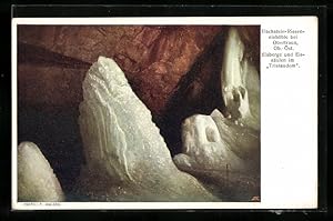 Ansichtskarte Obertraun, Dachstein-Riesenhöhle, Eisberge u. Eissäulen im Tristandom