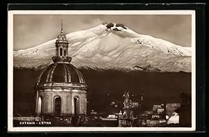 Ansichtskarte Catania, L`etna, Blick auf Vulkan
