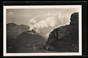 Ansichtskarte Napoli, Vesuvio, Cratere in eruzione, Vulkan
