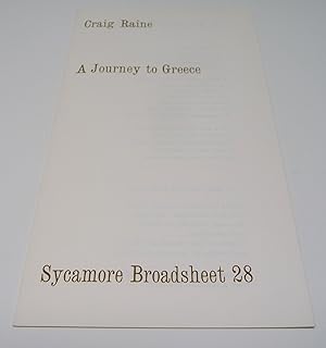 A Journey to Greece (Sycamore Broadsheet 28)