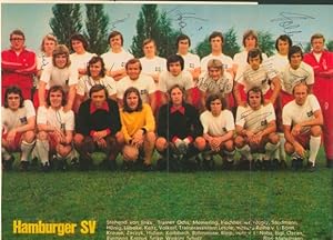 Ansichtskarte / Postkarte Fußballmannschaft, Hamburger SV, Memerling, Brydenbach, Kinder, Autogramme