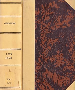 Seller image for Gnomon, volume LXX, anno 1998 Kritische zeitschrift fur die gesamte klassische altertumswissenschaft for sale by Biblioteca di Babele