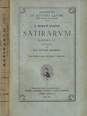 Bild des Verkufers fr Satirarum libri II zum Verkauf von Biblioteca di Babele