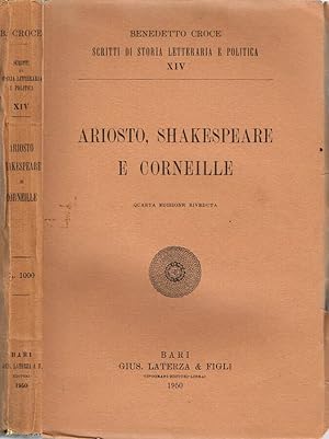 Bild des Verkufers fr Ariosto, Shakespeare e Corneille zum Verkauf von Biblioteca di Babele