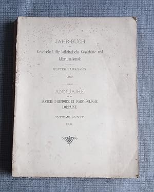 Jahrbuch der Gesellschaft für Lothringische Geschichte und Altertumskunde 1899