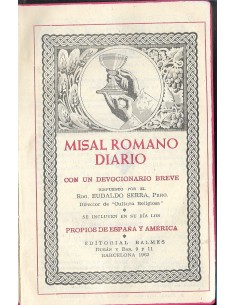 MISAL ROMANO DIARIO Con un devocionario breve