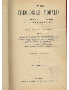 SUMMA THEOLOGIAE MORALIS ad menten D.Thomae et ad norman iuris novi I DE PRINCIPIIS