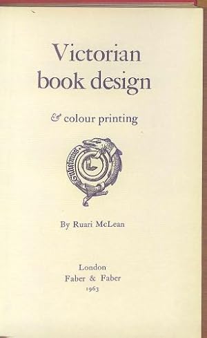 Image du vendeur pour Victorian book design & colour printing mis en vente par WeBuyBooks