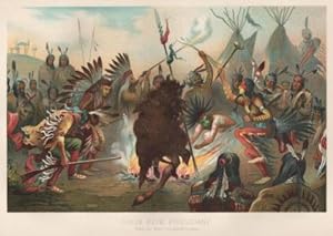 Bild des Verkufers fr Sioux beim Kriegstanz. (Nach der Natur von Rudolf Cronau) zum Verkauf von Antiquariat Kastanienhof