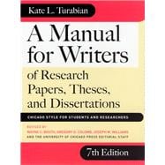 Image du vendeur pour A Manual for Writers of Research Papers, Theses, and Dissertations: Chicago Style for Students and Researchers mis en vente par eCampus