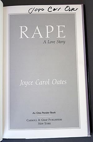 Image du vendeur pour Rape A Love Story mis en vente par Dale A. Sorenson